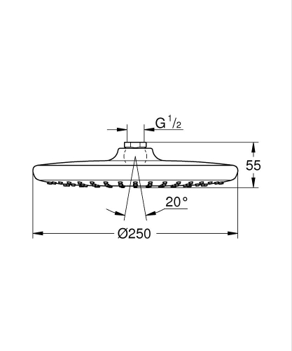 Grohe Tempesta 250 Tepe Duşu 1 Akışlı - 26666000 - 3