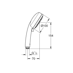 Grohe Tempesta Cosmopolitan 100 El Duşu 2 Akışlı - 27571002 - 2