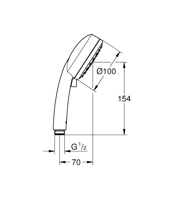 Grohe Tempesta Cosmopolitan 100 El Duşu 2 Akışlı - 2757120E - 3