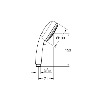 Grohe Tempesta Cosmopolitan 100 El Duşu 3 Akışlı - 27574002 - 2