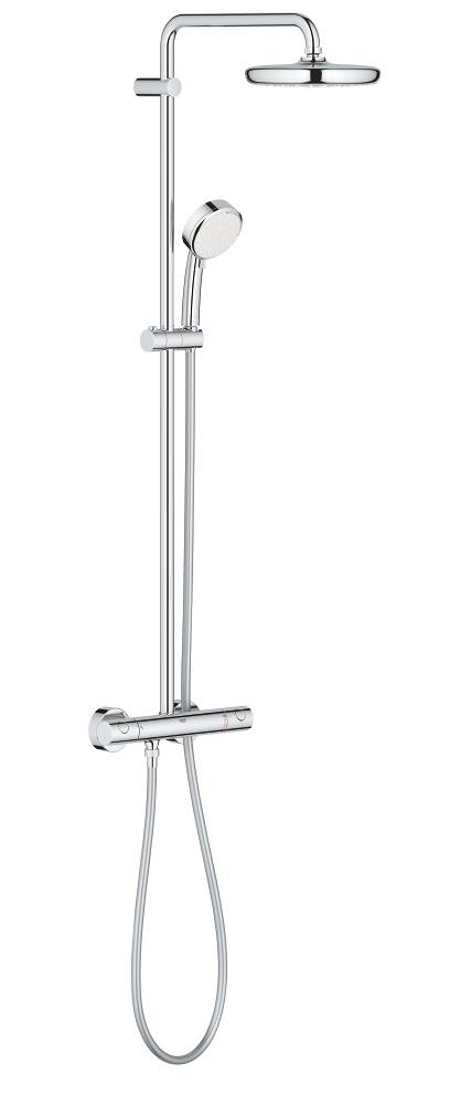 Grohe Tempesta Cosmopolitan System 210 Duvara Monte Termostatik Bataryalı Duş Kolonu - 26514000 - 1