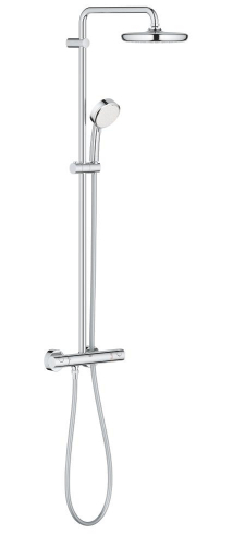 Grohe Tempesta Cosmopolitan System 210 Duvara Monte Termostatik Bataryalı Duş Kolonu - 26514000 - 1