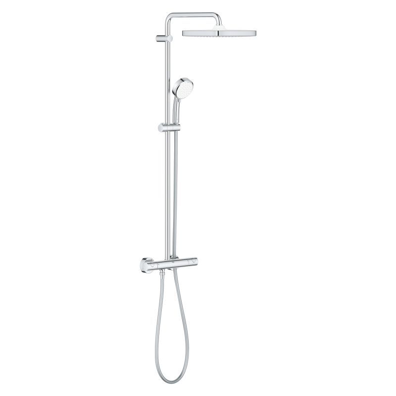 Grohe Tempesta Cosmopolitan System 250 Cube Duvara Monte Termostatik Bataryalı Duş Sistemi - 26689000 - 2
