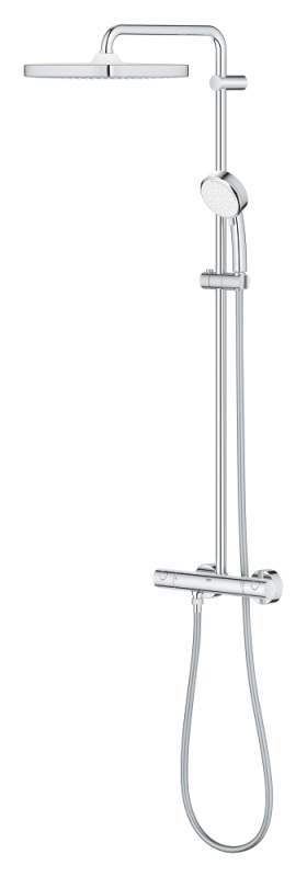 Grohe Tempesta Cosmopolitan System 250 Cube Duvara Monte Termostatik Bataryalı Duş Sistemi - 26689000 - 3