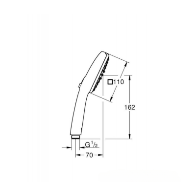 Grohe Tempesta Cube 110 El Duşu 2 Akışlı (267462433) - 6