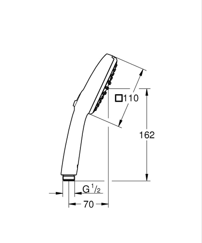 Grohe Tempesta Cube 110 El Duşu 2 Akışlı Rain,Jet - 27571003 - 6