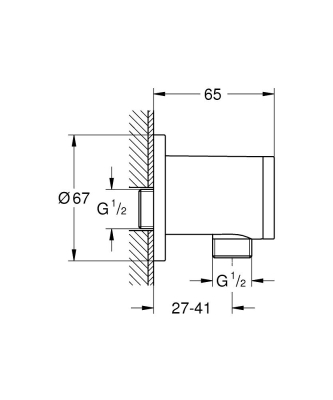 Grohe Tempesta Duş Çıkış Dirseği - 28671001 - 3