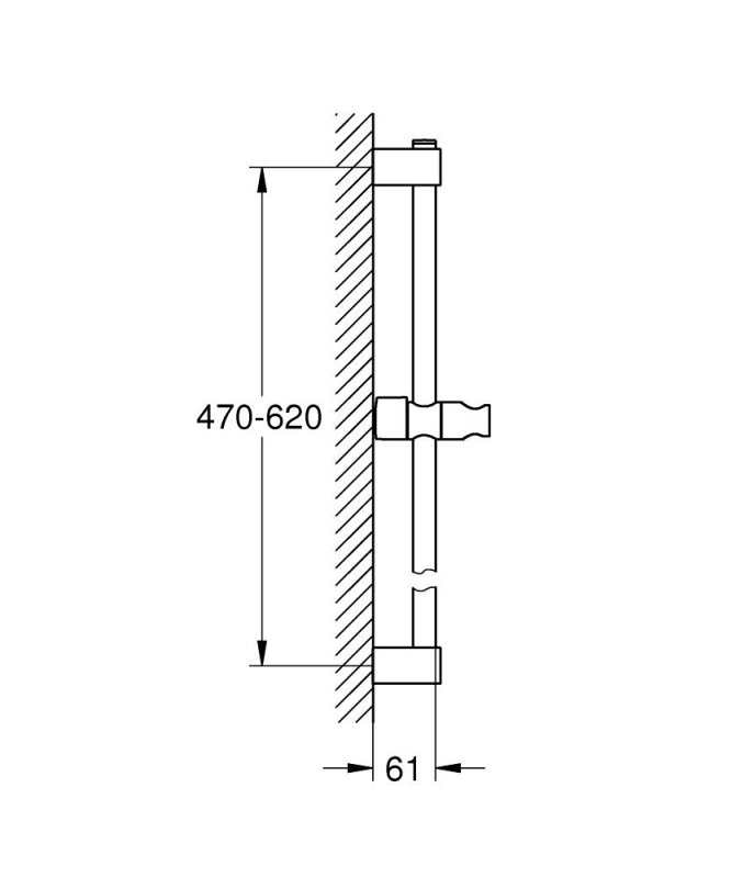 Grohe Tempesta Duş Sürgüsü 600 mm - 27523001 - 4