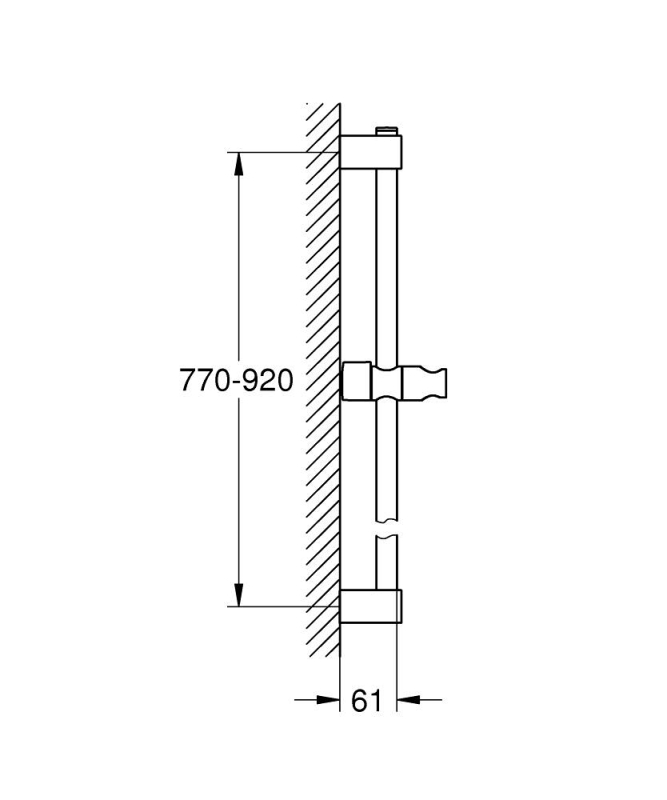 Grohe Tempesta Duş sürgüsü, 900 mm - 275242431 - 4