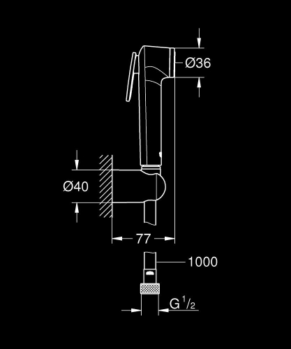 Grohe Tempesta - F Taharet Spreyi 30 Duş Seti - 26352000 - 3