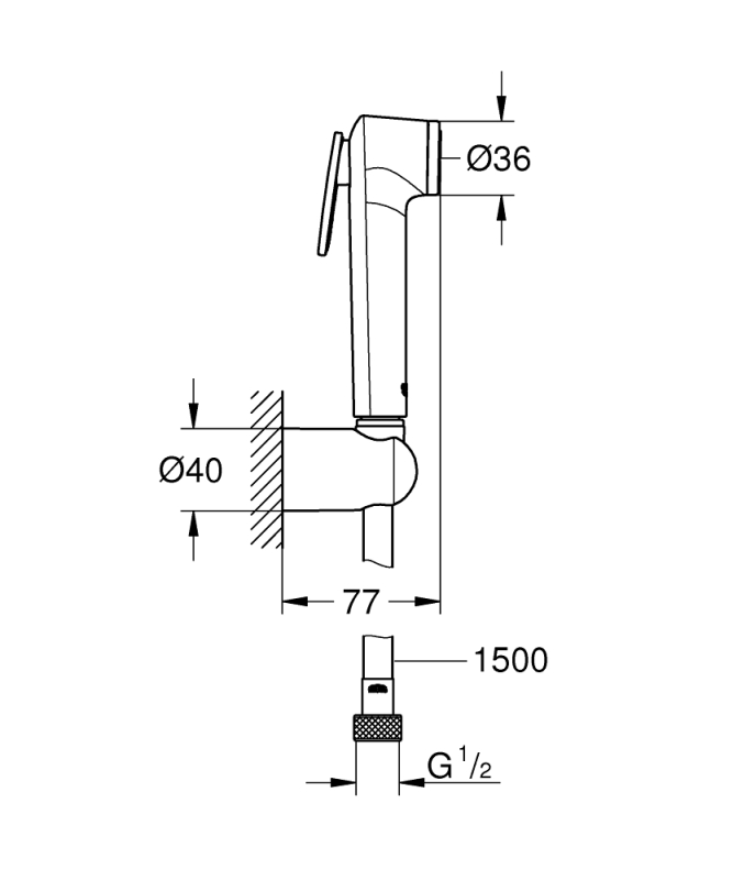 Grohe Tempesta-F Taharet Spreyi 30 Duş Seti - 26353000 - 3