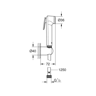 Grohe Tempesta-F Taharet Spreyi 30 Duş Seti - 26356Il0 - 2