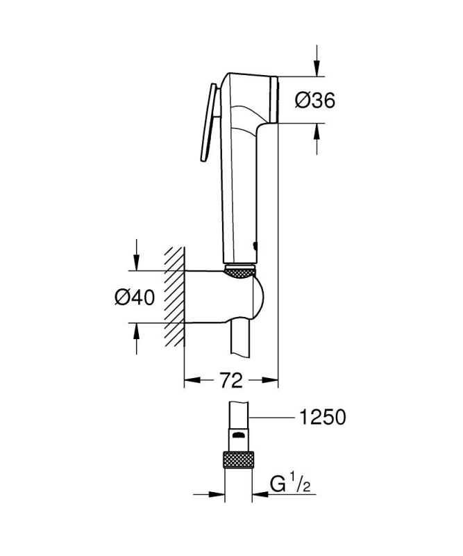 Grohe Tempesta-F Taharet Spreyi 30 Duş Seti - 27513001 - 4