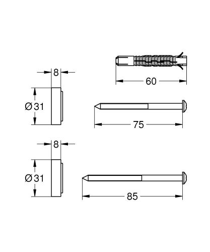 Grohe Tempesta Kompanse Diski - 26496000 - 3