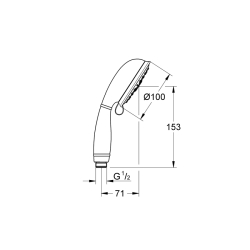 Grohe Tempesta Rustic 100 El Duşu 4 Akışlı - 27608001 - 2