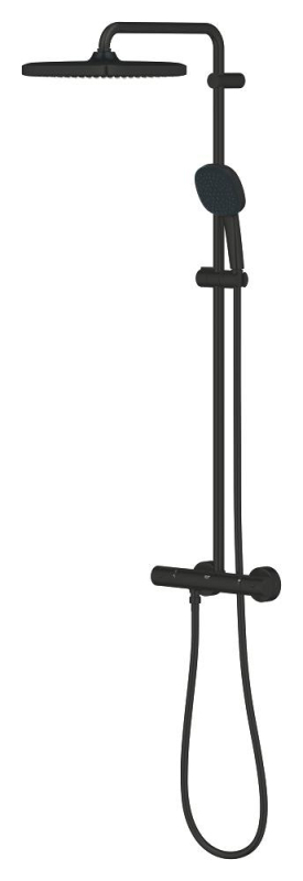 Grohe Tempesta System 250 Cube Duvara Monte Termostatik Bataryalı Duş Sistemi Mat Siyah - 266892431 - 3