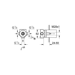 Grohe Üç Yollu Yön Değiştirici İçin İç Gövde - 29706000 - 2