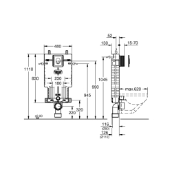 Grohe Uniset 2'Si 1 Arada Gömme Rezervuar Seti - 38723001 - 2