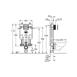 Grohe Uniset 2'Si 1 Arada Gömme Rezervuar Seti - 38825000 - 2