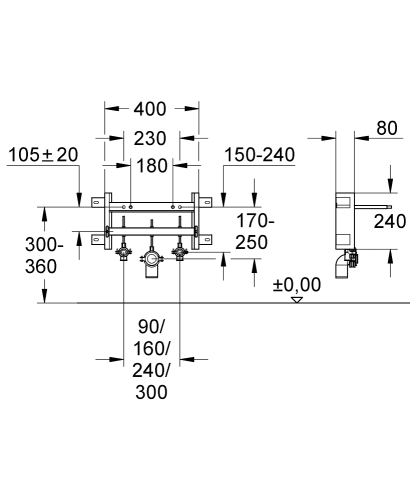 Grohe Uniset Bide İçin Gömme Rezervuar - 38703000 - 3