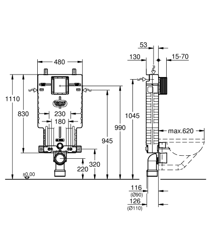 Grohe Uniset Eps Modulü İçin Gömme Rezervuar - 38643001 - 3