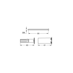 Grohe Universal Çiift Çıkışlı Termostat Uzantısı, 25 Mm - 14058000 - 2