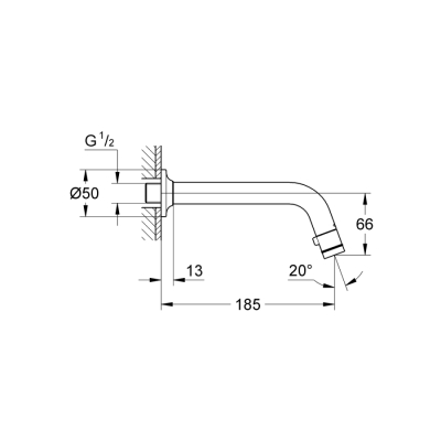 Grohe Universal Duvardan Musluk Dn15 - 20203000 - 2