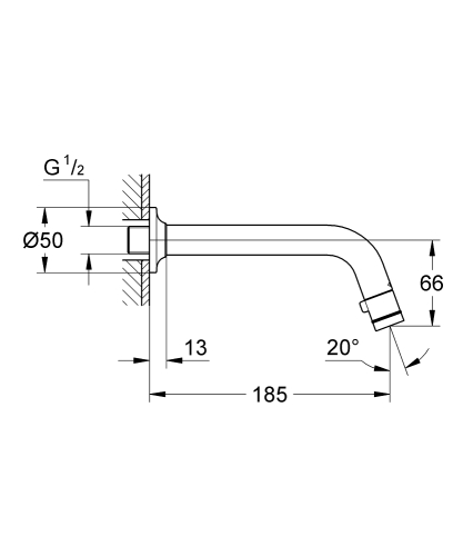 Grohe Universal Duvardan Musluk Dn15 - 20203000 - 3