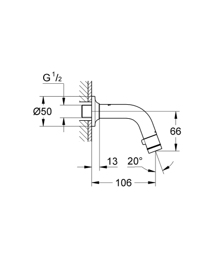 Grohe Universal Duvardan Musluk Dn15 - 20205000 - 3