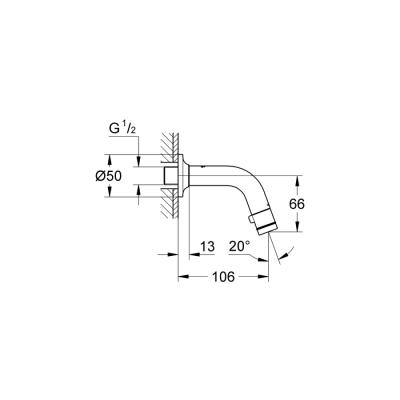 Grohe Universal Duvardan Musluk Dn15 - 20205000 - 2