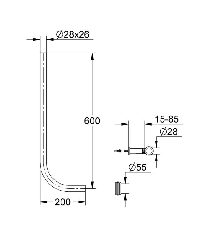 Grohe Yıkama Borusu - 37107000 - 3