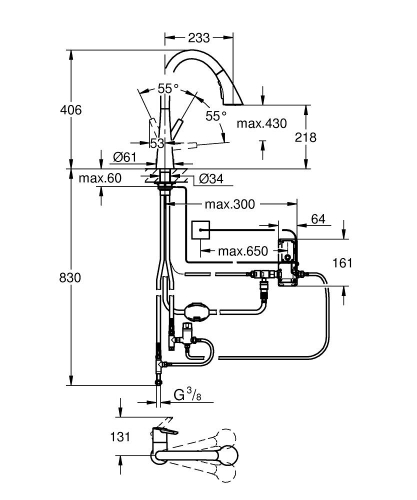 Grohe Zedra Touch Elektronik Tek Kumandalı Eviye Bataryası - 30219002 - 5