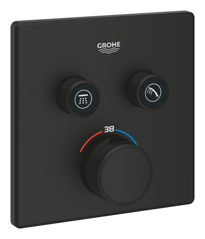 Grohtherm SmartControl Çift valfli akış kontrollü, ankastre termostatik duş bataryası - 102166KF00 - 1