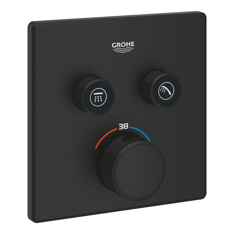 Grohtherm SmartControl Çift valfli akış kontrollü, ankastre termostatik duş bataryası - 102166KF00 - 2