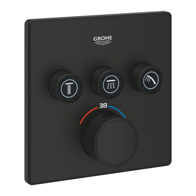 Grohtherm SmartControl Üç valfli akış kontrollü, ankastre termostatik duş bataryası - 102167KF00 - 1