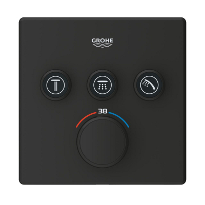 Grohtherm SmartControl Üç valfli akış kontrollü, ankastre termostatik duş bataryası - 102167KF00 - 3