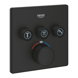 Grohtherm SmartControl Üç valfli akış kontrollü, ankastre termostatik duş bataryası - 102167KF00 - 1