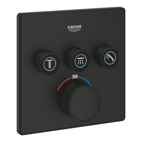 Grohtherm SmartControl Üç valfli akış kontrollü, ankastre termostatik duş bataryası - 102167KF00 - 2