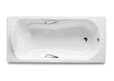Halti Kaymaz Tabanlı, 1400 x 800 mm, Tutamaklı, Dikdörtgen Demir Döküm Küvet - 1