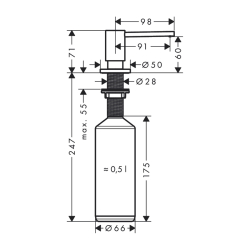 HansGrohe A41 Sıvı Sabunluk - 40438340 - 2