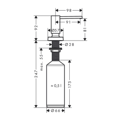 HansGrohe A51 Sıvı Sabunluk - 40448000 - 2