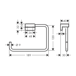 HansGrohe Addstoris Halka Havluluk - 41754000 - 2