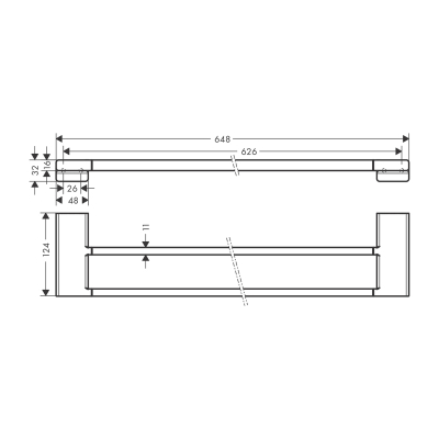 HansGrohe Addstoris İkili Havluluk - 41743000 - 2