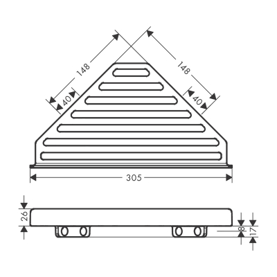 HansGrohe Addstoris Köşe Süngerlik - 41741000 - 2