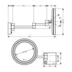 HansGrohe Addstoris Makyaj Aynası - 41790340 - 2