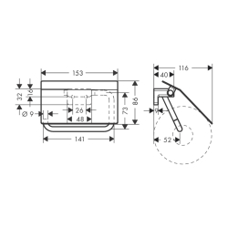 HansGrohe Addstoris Tuvalet Kağıtlığı - 41753000 - 2