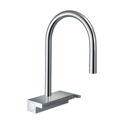 HansGrohe Aquno Select M81 Tek Kollu Eviye Bataryası 170, Çekilebilir El Duşu, 3Jet - 73837000 