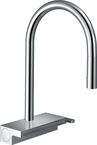 HansGrohe Aquno Select M81 Tek Kollu Eviye Bataryası 170, Çekilebilir El Duşu, 3Jet - 73837000 - HANSGROHE