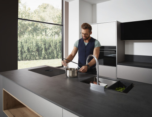 HansGrohe Aquno Select M81 Tek Kollu Eviye Bataryası 170, Çekilebilir El Duşu, 3Jet - 73837000 - 2