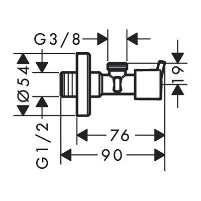 HansGrohe Ara Musluk S, G 3/8 Çıkış - 13901000 - 2